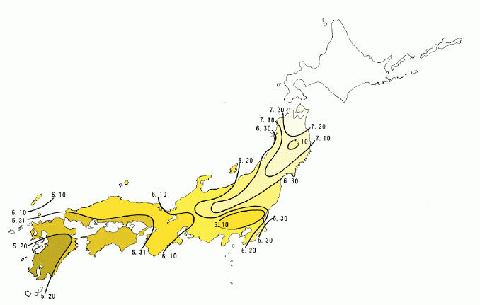 ホタルの発生時期（初見日）に関する考察